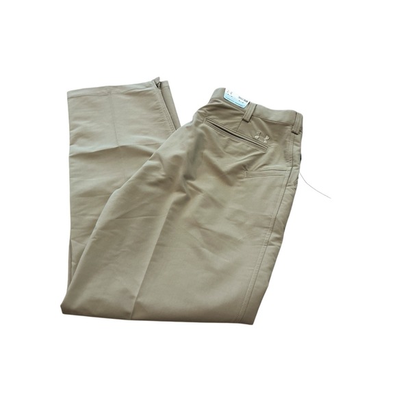 Under Armour Other - Under‎ Armour Men's solid tan khaki flat front Golf Pants 36 X 32 NEW